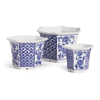 BARCLAY BUTERA DYNASTY FLARED POTS, SET OF 3