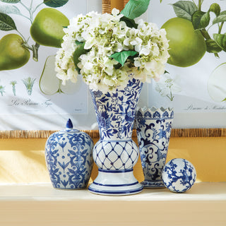 BARCLAY BUTERA DYNASTY CHINOISERIE LIDDED JAR