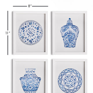 DYNASTY PETITE PRINTS, SET OF 4