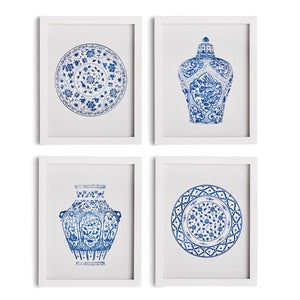 DYNASTY PETITE PRINTS, SET OF 4