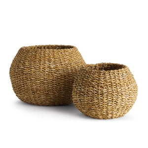 SEAGRASS PLANT BASKETS, SET OF 2