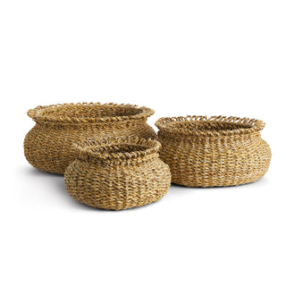SEAGRASS LOOP BASKETS, SET OF 3