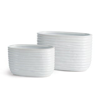 EDINA OVAL CACHEPOTS, SET OF 2