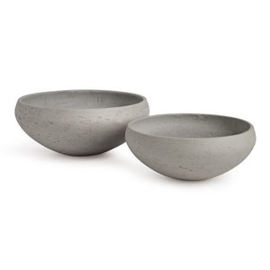 CONCRETELITE TERRANEA LOW BOWLS, SET OF 2