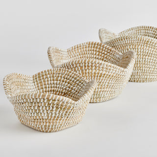 RIVERGRASS LOTUS BASKETS, SET OF 3