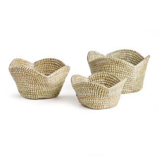 RIVERGRASS LOTUS BASKETS, SET OF 3