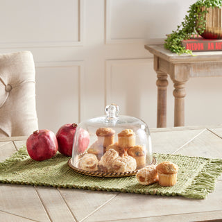 BRAIDEN TRAY WITH CLOCHE SMALL