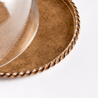 BRAIDEN TRAY WITH CLOCHE SMALL
