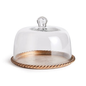 BRAIDEN TRAY WITH CLOCHE SMALL