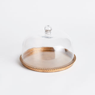 BRAIDEN TRAY WITH CLOCHE LARGE