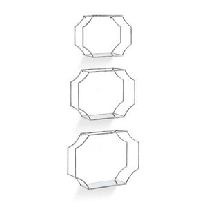 HUDSON MIRRORED WALL SHELVES, SET OF 3
