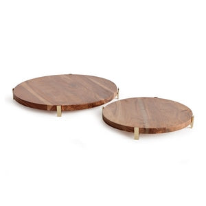 CHERIE ROUND SERVING BOARDS, SET OF 2