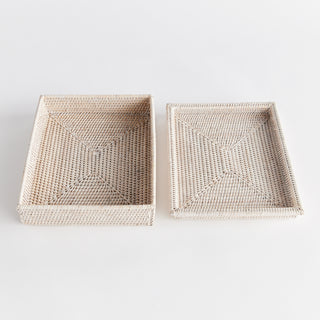 BURMA RATTAN LIDDED LETTER BOX