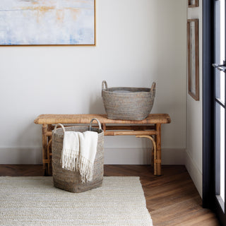 BURMA RATTAN ORCHARD BASKETS, SET OF 2