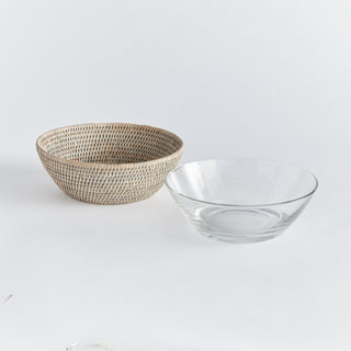 BURMA RATTAN SERVING BOWL 10.75"