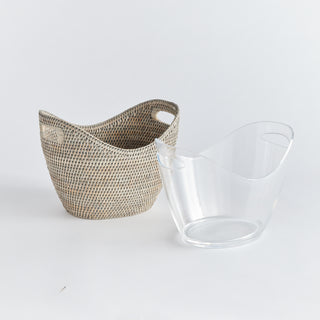 BURMA RATTAN BEVERAGE TUB LARGE