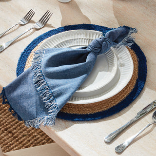 JUTE COIL ROUND PLACEMATS, SET OF 8