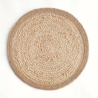 JUTE COIL ROUND PLACEMATS, SET OF 8