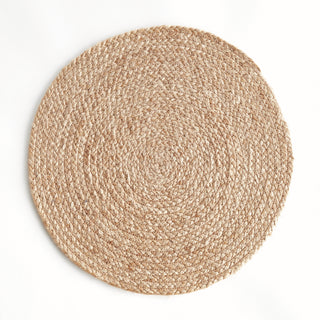 JUTE COIL ROUND PLACEMATS, SET OF 8