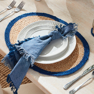 JUTE COIL OVAL PLACEMATS, SET OF 8