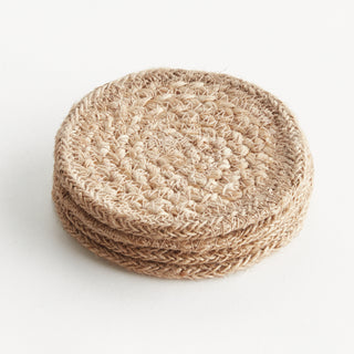 JUTE COASTERS, SET OF 4