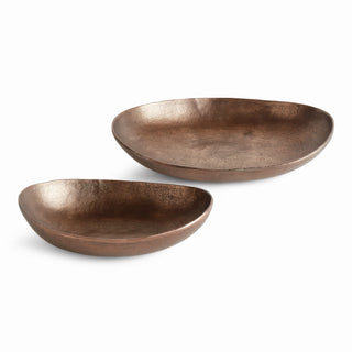 JANAE OVAL DECORATIVE BOWLS, SET OF 2