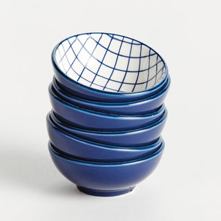 STRIA GRID DIP BOWLS, SET OF 6