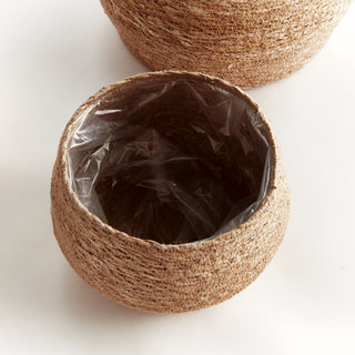 SEAGRASS ROUND TAPERED BASKETS, SET OF 3