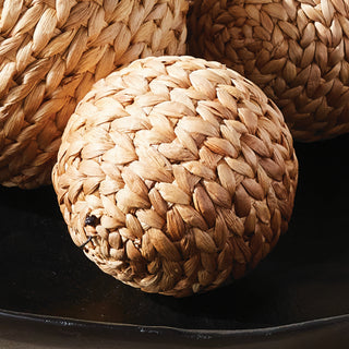 JACE WATER HYACINTH ORBS 4.5", SET OF 3