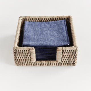 BURMA RATTAN SQUARE COCKTAIL NAPKIN HOLDER