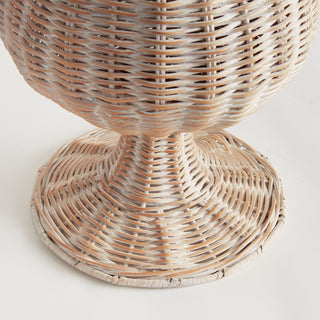 CHESAPEAKE RATTAN FOOTED URN TALL