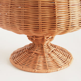 CHESAPEAKE RATTAN FOOTED URN WIDE