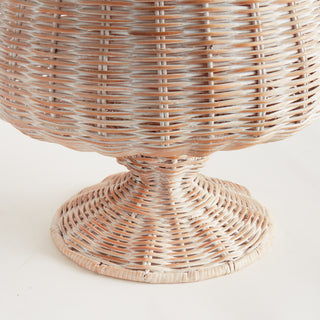 CHESAPEAKE RATTAN FOOTED URN WIDE