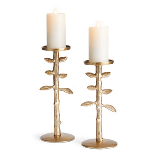 BRIER CANDLE STANDS, SET OF 2