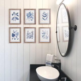 BLUE LEAF PETITE PRINTS, SET OF 6