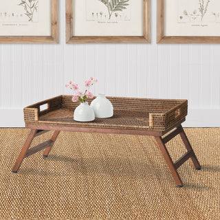 BURMA RATTAN LAP TRAY TABLE