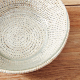 BURMA RATTAN SERVING BOWL 10.75"