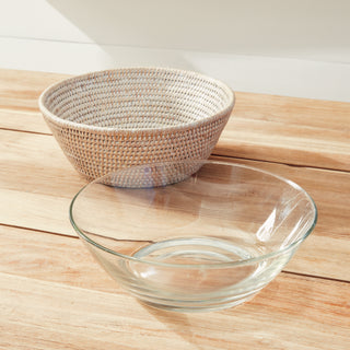 BURMA RATTAN SERVING BOWL 10.75"