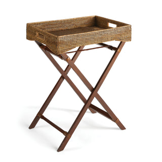 BURMA RATTAN BUTLER TRAY TABLE
