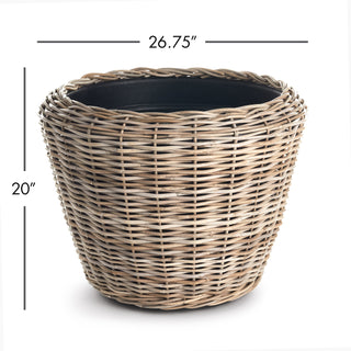 WOVEN DRY BASKET PLANTER 26.75"