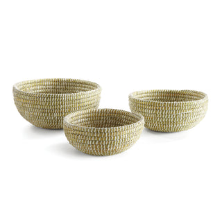 RIVERGRASS LOW BASKETS, SET OF 3