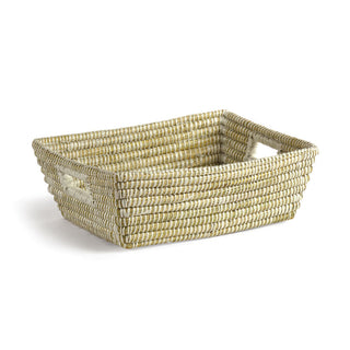 RIVERGRASS RECTANGULAR BASKET WITH HANDLES