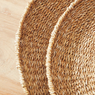 SEAGRASS ROUND TRAYS, SET OF 3