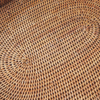 BURMA RATTAN OVAL SERVING TRAYS, SET OF 3