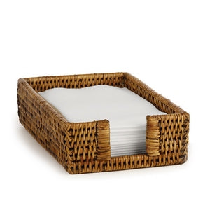 BURMA RATTAN RECTANGULAR GUEST NAPKIN HOLDER