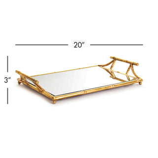 DAPHNE MIRRORED TRAY WITH HANDLES