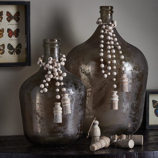 WOOD BEAD TASSEL GARLAND 72"